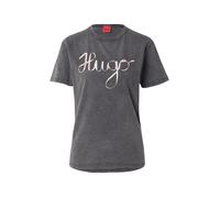 HUGO Camiseta de punto de algodón con ilustración de logo - StyleDamacia_5, 50544868 Negro XS