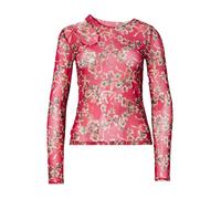 HUGO Camiseta 'Damecia' arena / marrón / pitaya / blanco M arena / marrón / pitaya / blanco