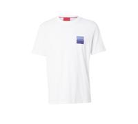 HUGO Camiseta de punto de algodón con estampado de logo en dos partes - StyleDapusi, 50544458 Blanco XXL