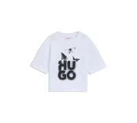 HUGO Camiseta de ajuste holgado para niños en algodón con logo de diseño - StyleG00392/10P04A, G00392 Blanco 114