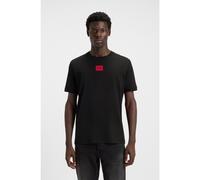 HUGO Camiseta de algodón con etiqueta con logo tejida roja - StyleDiragolino212, 50447978 Negro XS