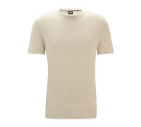 Hugo- Camiseta de Algodón con Logo de Goma- Tops- Hombre- Beige- L- Camiseta de Algodón con Logo de Goma