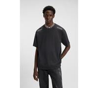HUGO Camiseta de algodón HUGO x RB con ribetes y logos - StyleDydall_RB, 50549604 Gris oscuro L
