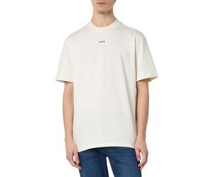 HUGO Camiseta de algodón para Hombre Dapolino Relaxed-Fit con Logotipo Impreso, Blanco Abierto., L