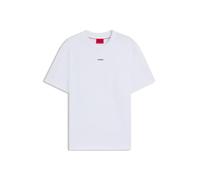 Hugo Camiseta de algodón para Hombre Dapolino Relaxed-Fit con Logotipo Impreso, White100, L