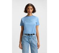 HUGO Camiseta de cuello redondo de algodón con estampado de temporada - StyleDamacia_3, 50535491 Celeste XS