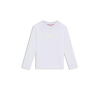 HUGO Camiseta de manga larga para niños en algodón con logo dividido - StyleG00437/10P04A, G00437 Blanco 126