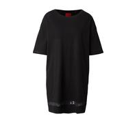 HUGO Camisón de algodón elástico con aplique de malla - StyleMESH LOGO NIGHTY, 50561598 Negro M