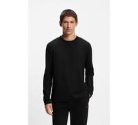 HUGO Camiseta de pijama de algodón con estructura de rejilla - StyleAustin LS Shirt, 50532022 Negro XL
