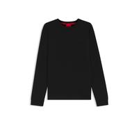 HUGO Camiseta de pijama de jacquard con estructura de rejilla - StyleAustin LS Shirt, 50532022 Negro XL