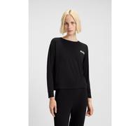 HUGO Camiseta de pijama relaxed fit de punto elástico con logo estampado - StyleUNITE_LS-SHIRT, 50490706 Negro M