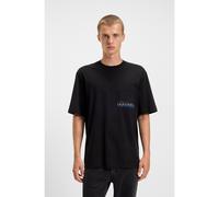 HUGO Camiseta de punto de algodón con bordado de logo sombreado - StyleNogoste, 50549120 Negro L