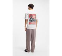 HUGO Camiseta de punto de algodón con gráfico en la espalda - StyleDerlyns, 50557618 Natural L