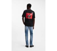 HUGO Camiseta de punto de algodón con gráfico en la espalda - StyleDerlyns, 50557618 Negro XL