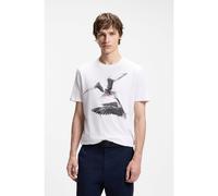 HUGO Camiseta de punto de algodón con ilustración animal - StyleDirunn, 50564143 Blanco XXL