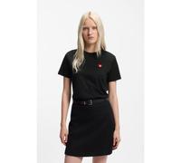 HUGO Camiseta de punto de algodón con ilustración de corazón - StyleDamacia_6, 50562145 Negro M