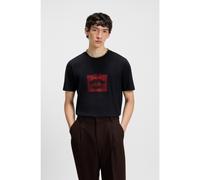 HUGO Camiseta de punto de algodón con ilustración de labios - StyleDeterni, 50544496 Negro L