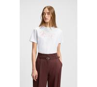 HUGO Camiseta de punto de algodón con ilustración de logo - StyleDamacia_5, 50544868 Blanco XS