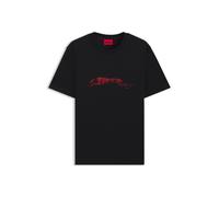 HUGO Camiseta de punto de algodón con ilustración de perro - StyleDidug, 50548557 Negro M