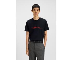 HUGO Camiseta de punto de algodón con ilustración de perro - StyleDidug, 50548557 Negro M
