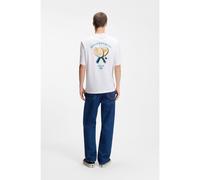 HUGO Camiseta de punto de algodón con ilustración estampada en la espalda - StyleNulaxo, 50560093 Blanco XXL