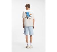 HUGO Camiseta de punto de algodón con ilustración estampada en la espalda - StyleNulaxo, 50560093 Natural XL