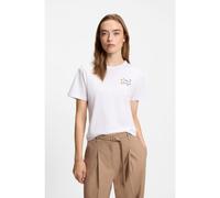 HUGO Camiseta de punto de algodón con ilustración floral - StyleDestrel_4, 50555813 Blanco XL