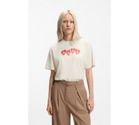 HUGO Camiseta de punto de algodón con logo de corazón - StyleVintage Tee_22, 50561164 Blanco M