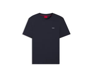 HUGO Camiseta de punto de algodón con logo estampado - StyleDero222, 50466158 Azul oscuro XL
