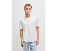 HUGO Camiseta de punto de algodón con logo estampado - StyleDero222, 50466158 Blanco XL