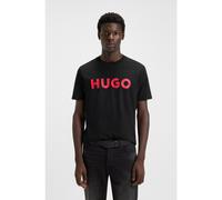 HUGO Camiseta de punto de algodón con logo estampado - StyleDulivio, 50467556 Negro XS