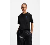 HUGO Camiseta de punto de algodón con logo Happy HUGO - StyleVintage Tee_B_1, 50518139 Negro XL