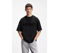 HUGO Camiseta de punto de algodón con logo reflectante - StyleDinkee, 50525765 Negro XS