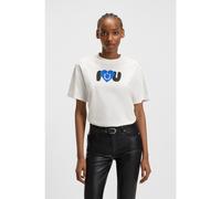 HUGO Camiseta de punto de algodón con motivo Happy HUGO - StyleVintage Tee_B_5, 50545053 Blanco L