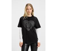 HUGO Camiseta de punto de algodón con motivo Happy HUGO - StyleVintage Tee_B_5, 50545053 Negro XS