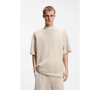 HUGO Camiseta de punto de algodón con parche de logo azul - StyleNuwaffle, 50534434 Beige claro XS