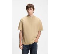 HUGO Camiseta de punto de algodón con parche de logo azul - StyleNuwaffle, 50534434 Beige XS
