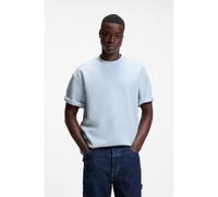 HUGO Camiseta de punto de algodón con parche de logo azul - StyleNuwaffle, 50534434 Celeste S