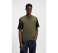 HUGO Camiseta de punto relaxed fit con bolsillo en el pecho - StyleSavvy, 50543780 Oliva M