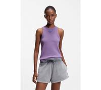 HUGO Camiseta de tirantes de algodón elástico con etiqueta con logo azul - StyleEasy Tank_B, 50508857 Lila L