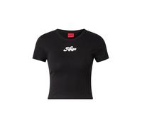 HUGO Camiseta 'Delanor_2' negro / blanco M negro / blanco
