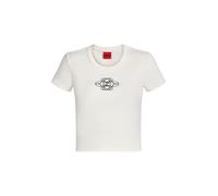 HUGO Camiseta 'Delanor_4' negro / blanco L negro / blanco