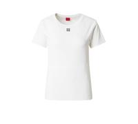 HUGO Camiseta de algodón con logo apilado bordado - StyleDeloris, 50512002 Blanco L