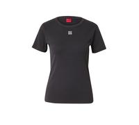 HUGO Camiseta 'Deloris' negro / blanco, Talla XL