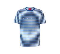 HUGO Camiseta 'Demptee' azul / blanco M azul / blanco