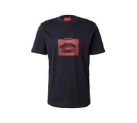 HUGO Camiseta de punto de algodón con ilustración de labios - StyleDeterni, 50544496 Negro M