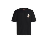 HUGO Camiseta 'Detzi' beige / brocado / marrón claro / negro S EUR