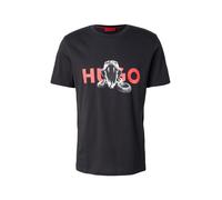 HUGO Camiseta 'Deyladec' antracita / rojo / negro / blanco XL antracita / rojo / negro / blanco