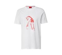 HUGO Camiseta 'Didug' rojo / blanco L rojo / blanco