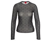 HUGO Camiseta 'Diralina' greige / negro XS greige / negro